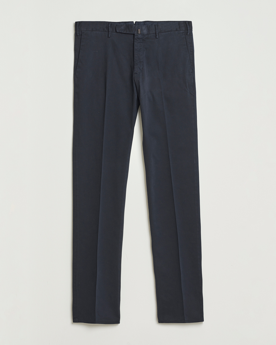 Heren | Broeken | Incotex | Slim Fit Cotton Stretch Chinos Navy