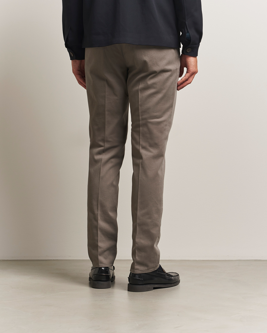 Heren | Broeken | Incotex | Slim Fit Cotton Stretch Chinos Grey