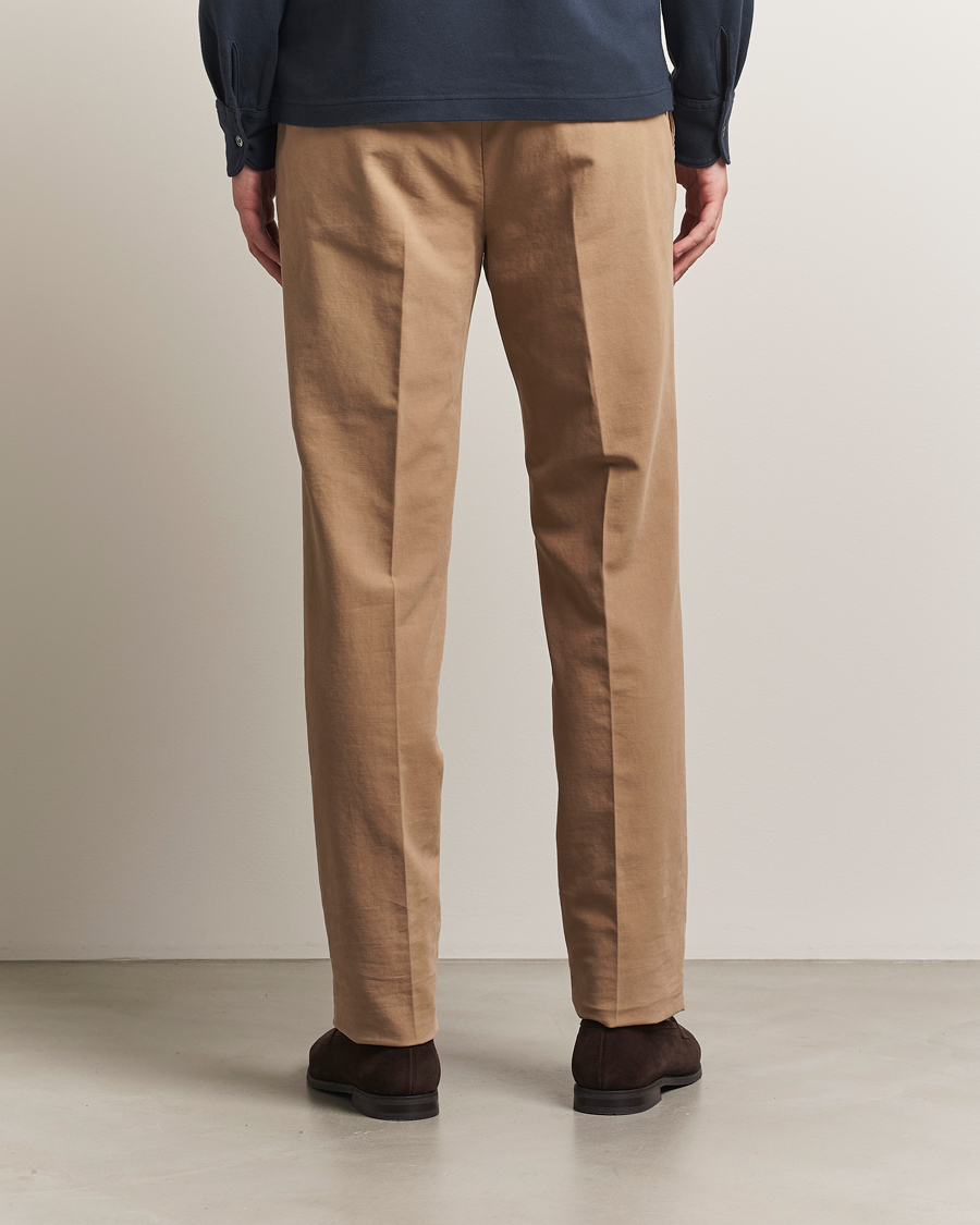 Heren | Broeken | Incotex | Regular Fit Cotton Stretch Chinos Beige