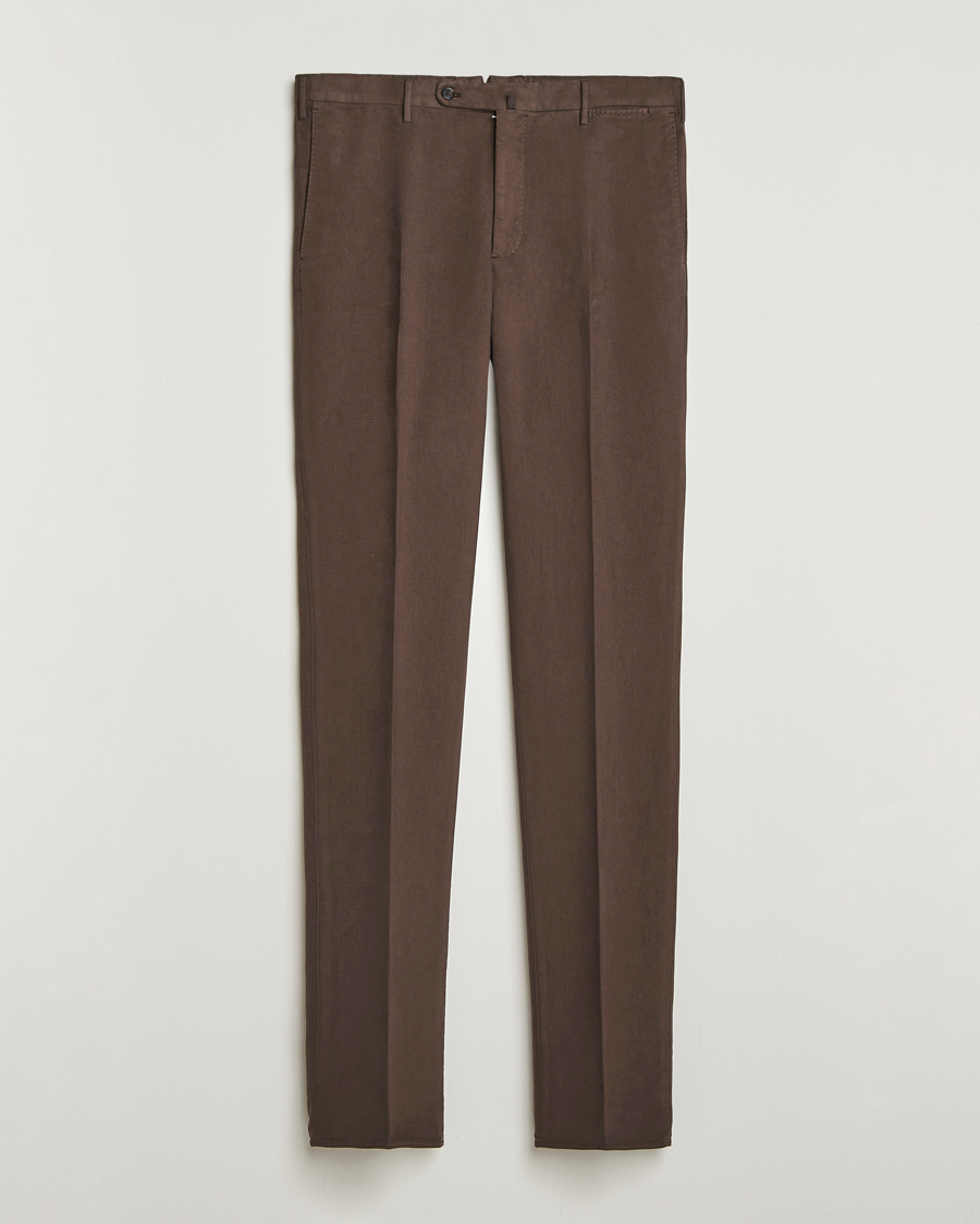 Homme | Pantalons | Incotex | Regular Fit Cotton Stretch Chinos Dark Brown