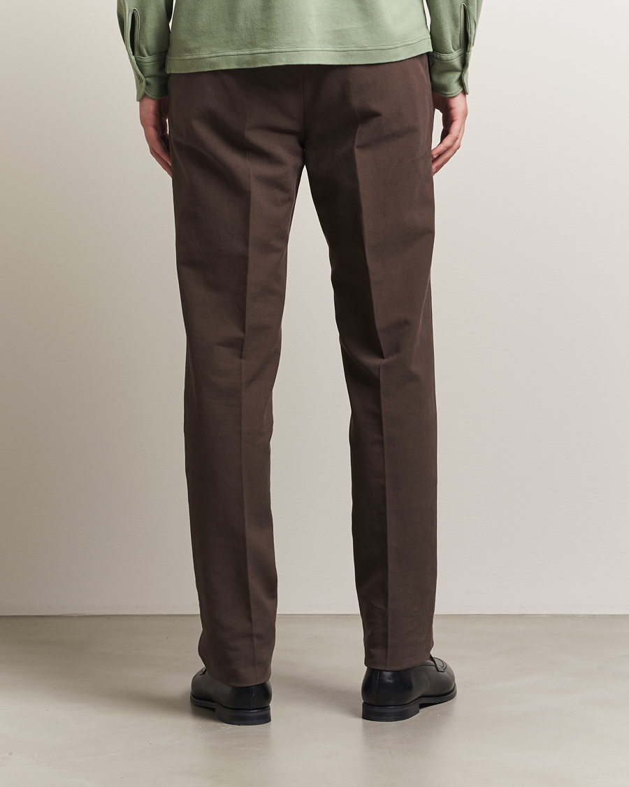 Homme | Pantalons | Incotex | Regular Fit Cotton Stretch Chinos Dark Brown