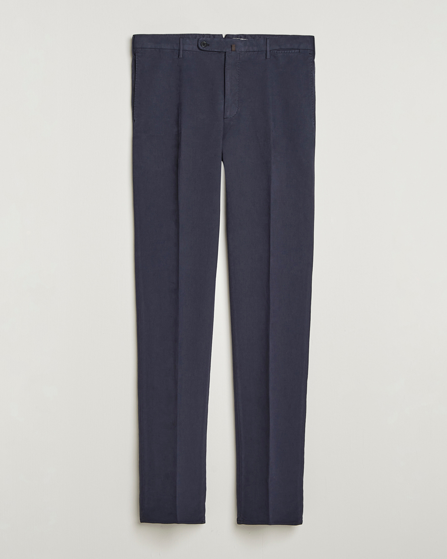Heren | Broeken | Incotex | Regular Fit Cotton Stretch Chinos Navy
