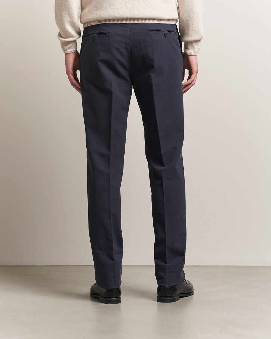Heren | Broeken | Incotex | Regular Fit Cotton Stretch Chinos Navy