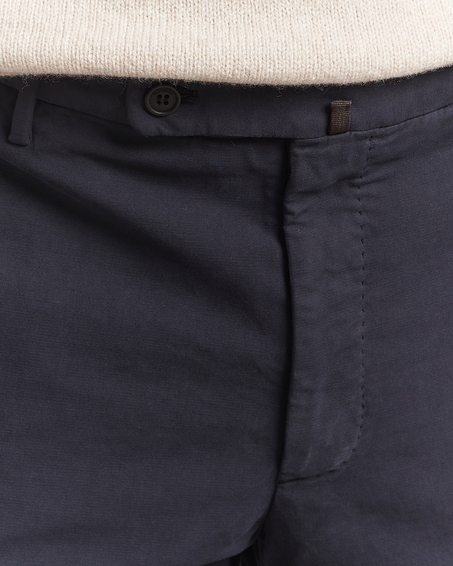 Heren | Broeken | Incotex | Regular Fit Cotton Stretch Chinos Navy