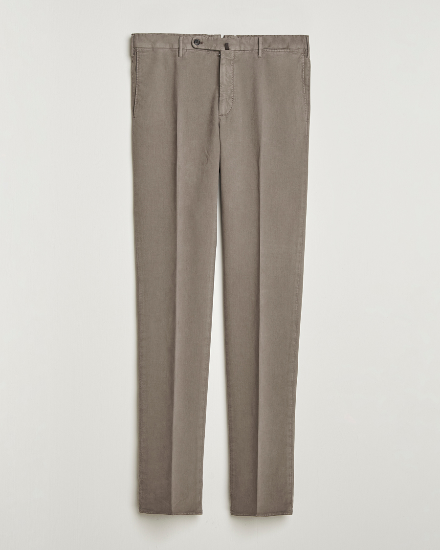 Homme | Pantalons | Incotex | Regular Fit Cotton Stretch Chinos Grey
