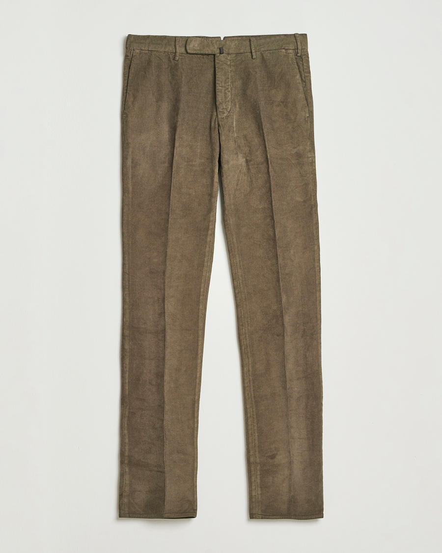 Heren | Broeken | Incotex | Slim Fit Baby Corduroy Trousers Taupe