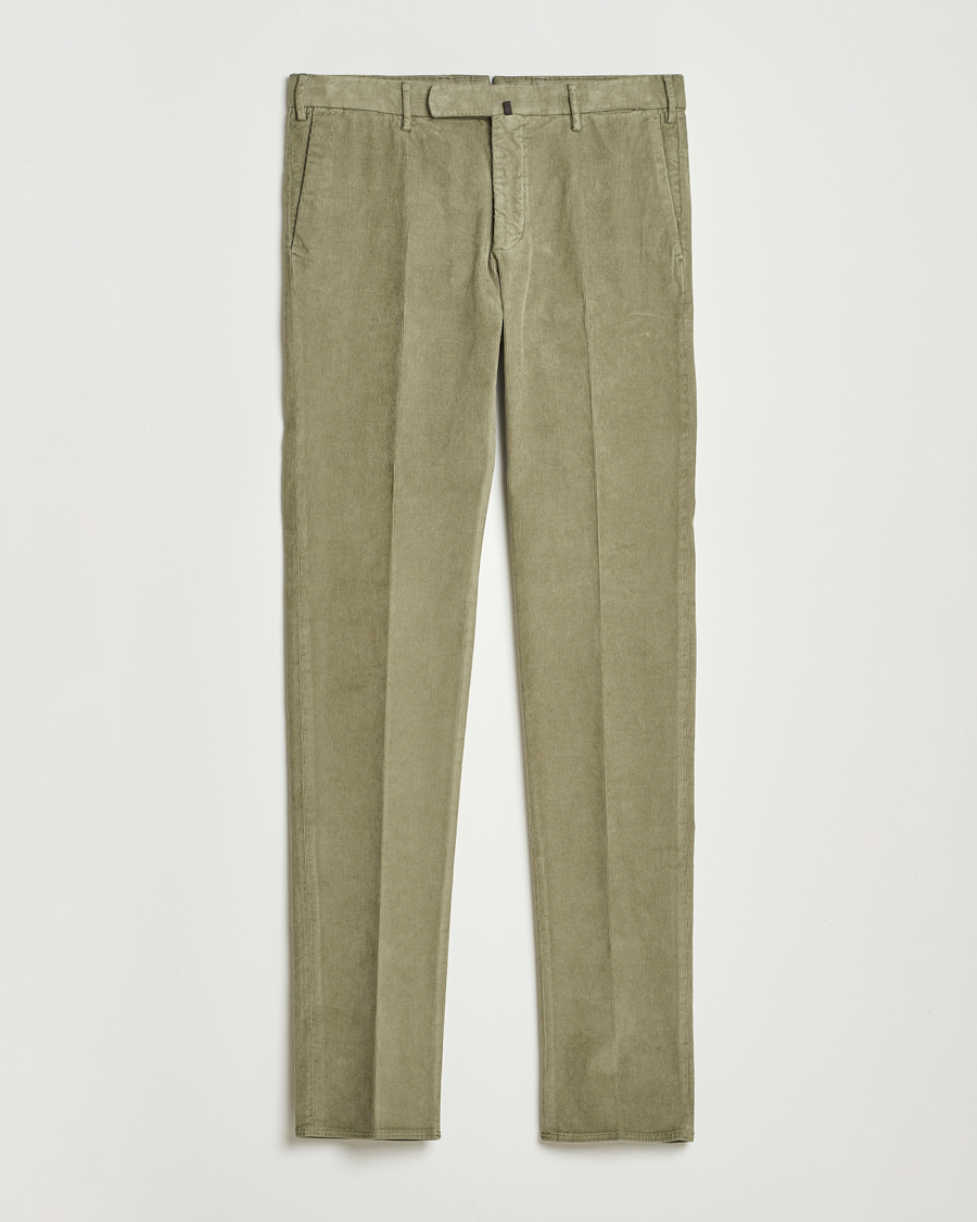 Homme | Pantalons | Incotex | Slim Fit Baby Corduroy Trousers Sage
