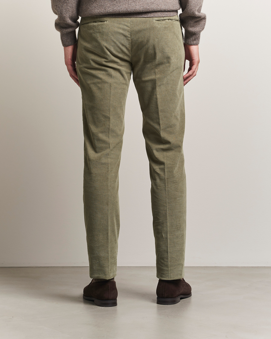 Homme | Pantalons | Incotex | Slim Fit Baby Corduroy Trousers Sage