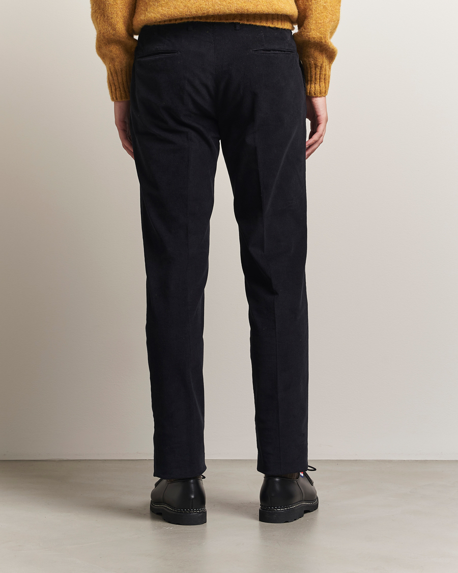 Heren | Broeken | Incotex | Slim Fit Baby Corduroy Trousers Navy