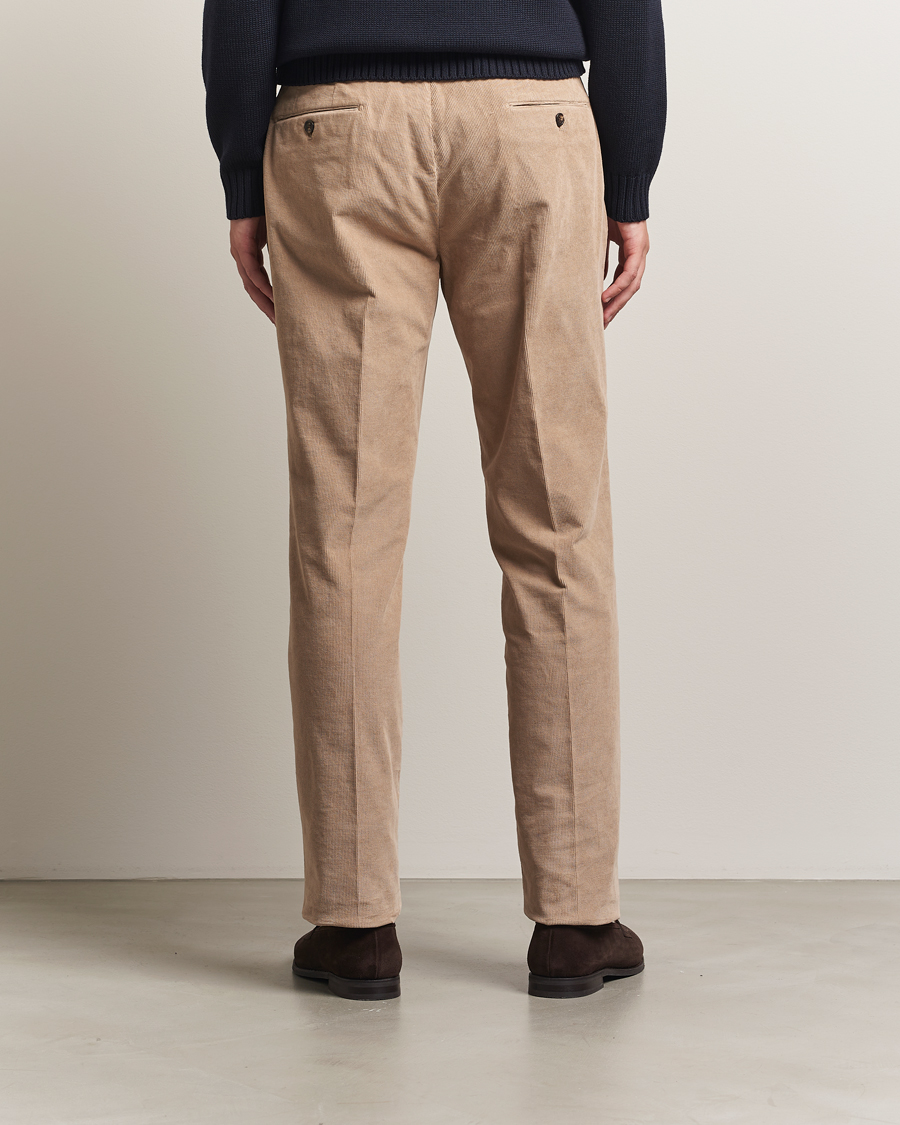 Heren | Broeken | Incotex | Regular Fit Baby Corduroy Trousers Beige