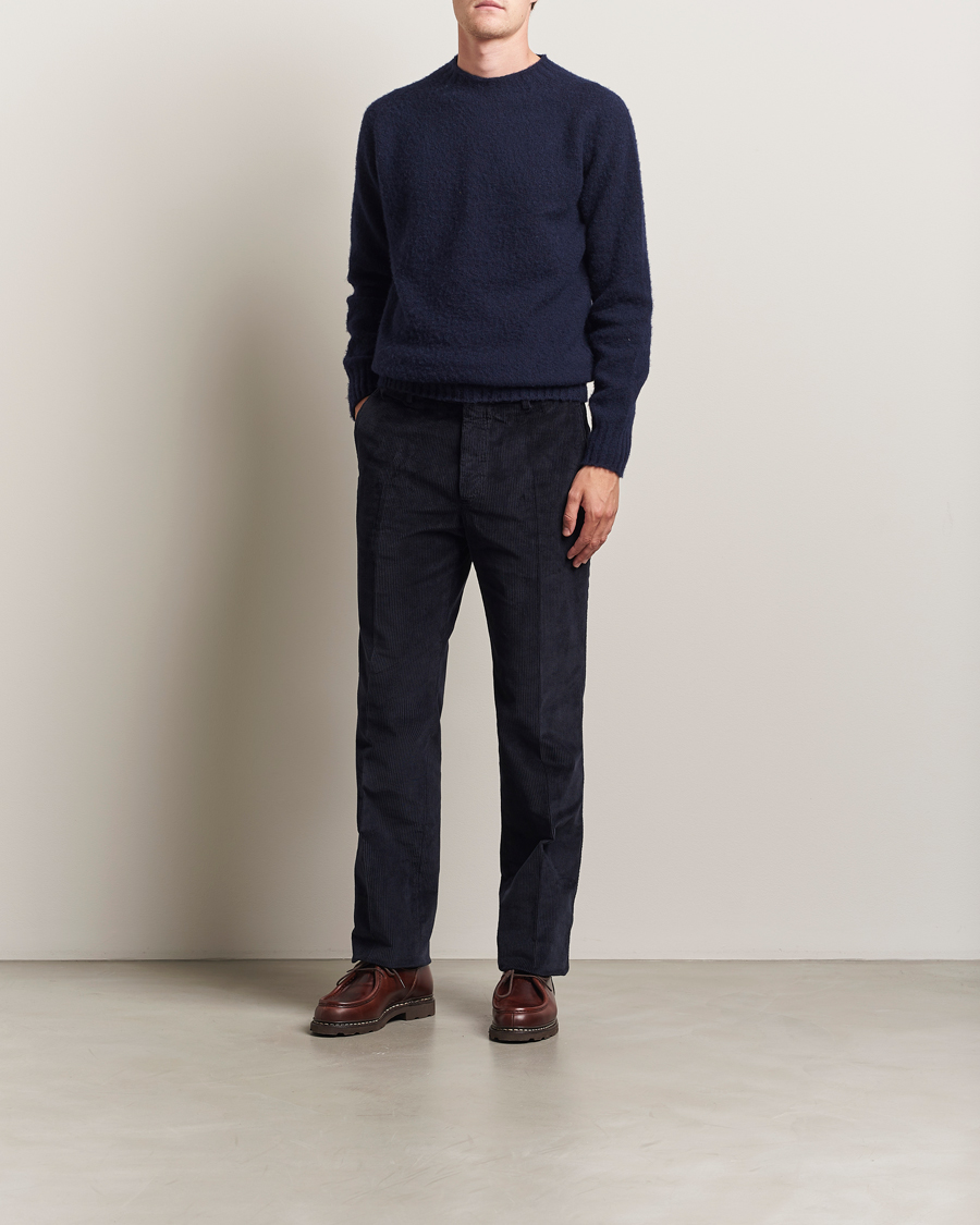 Heren | Broeken | Incotex | Regular Fit British Corduroy Trousers Navy
