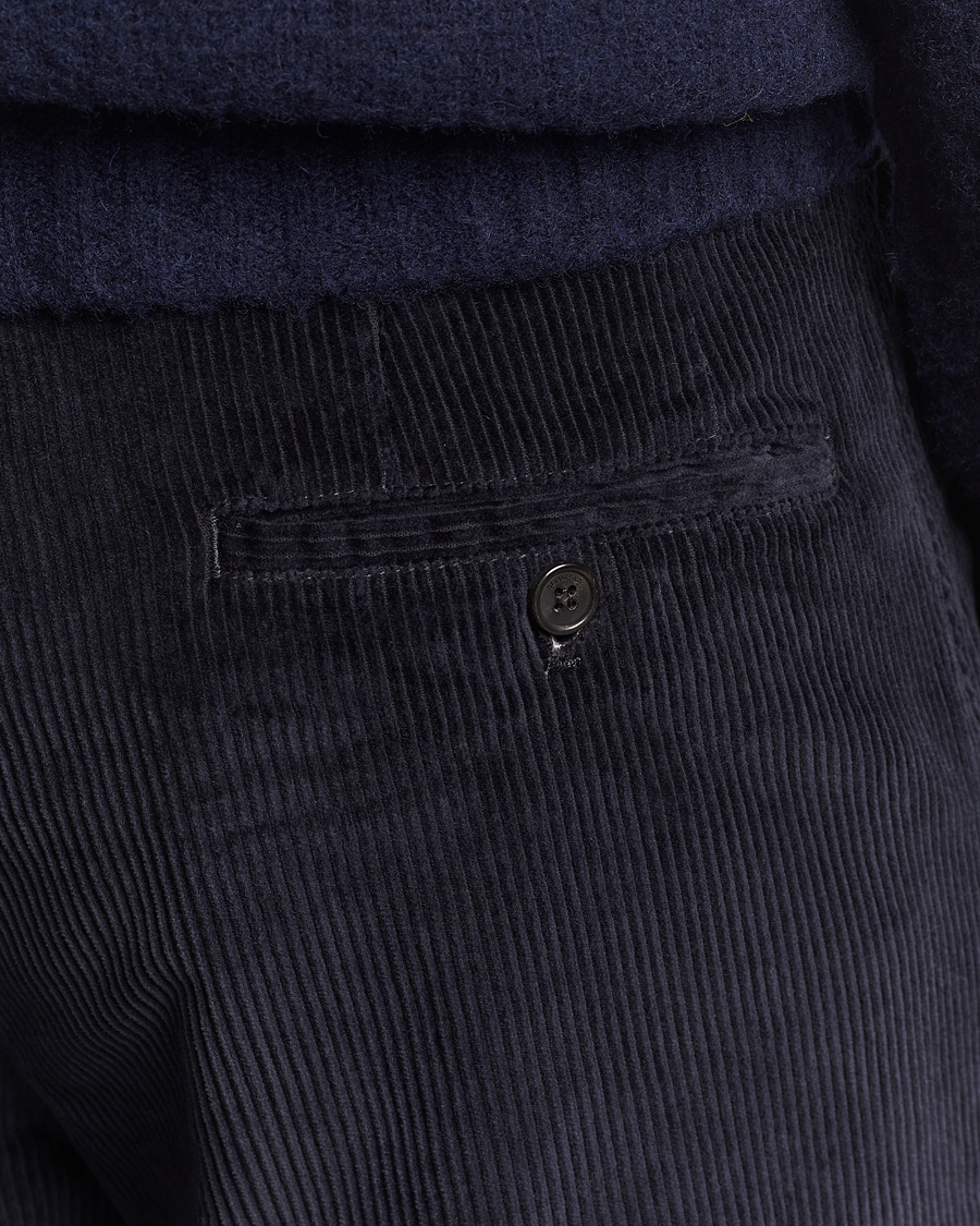 Heren | Broeken | Incotex | Regular Fit British Corduroy Trousers Navy