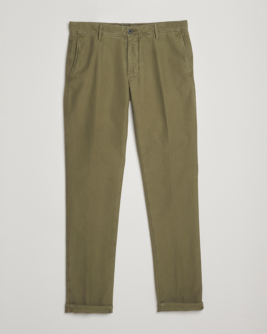 Heren | Broeken | Incotex | Slim Fit Garment Dyed Slacks Green