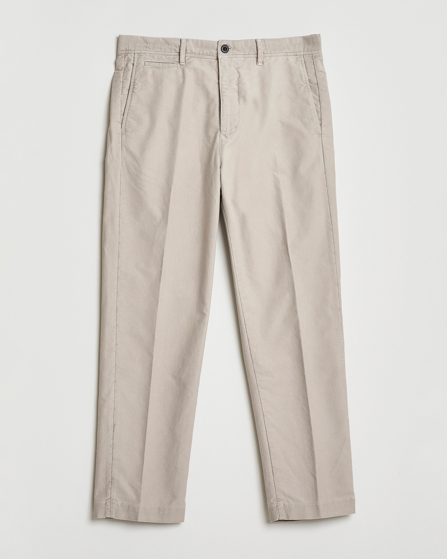 Homme | Pantalons | Incotex | Regular Fit Garment Dyed Slacks Beige