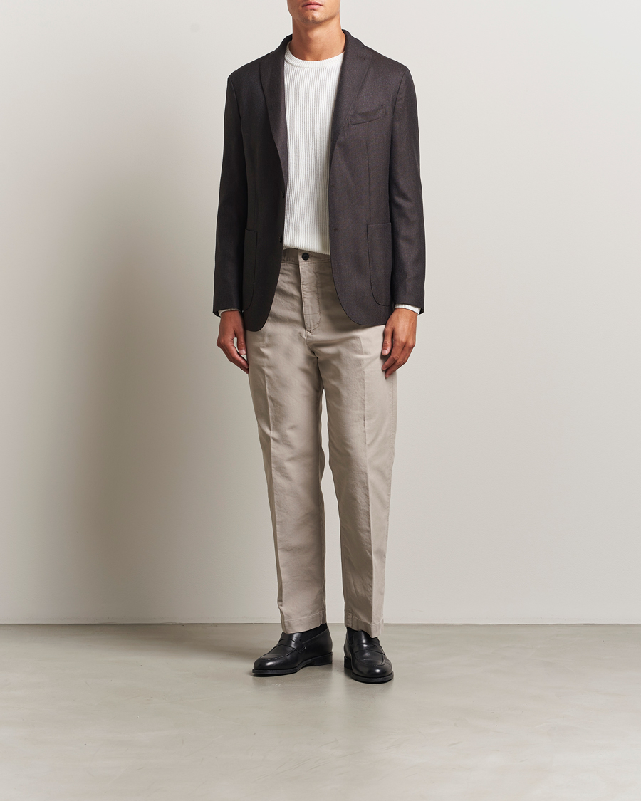 Homme | Pantalons | Incotex | Regular Fit Garment Dyed Slacks Beige