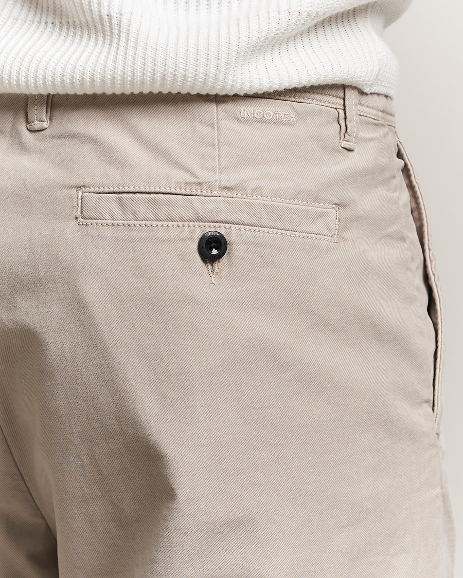 Homme | Pantalons | Incotex | Regular Fit Garment Dyed Slacks Beige