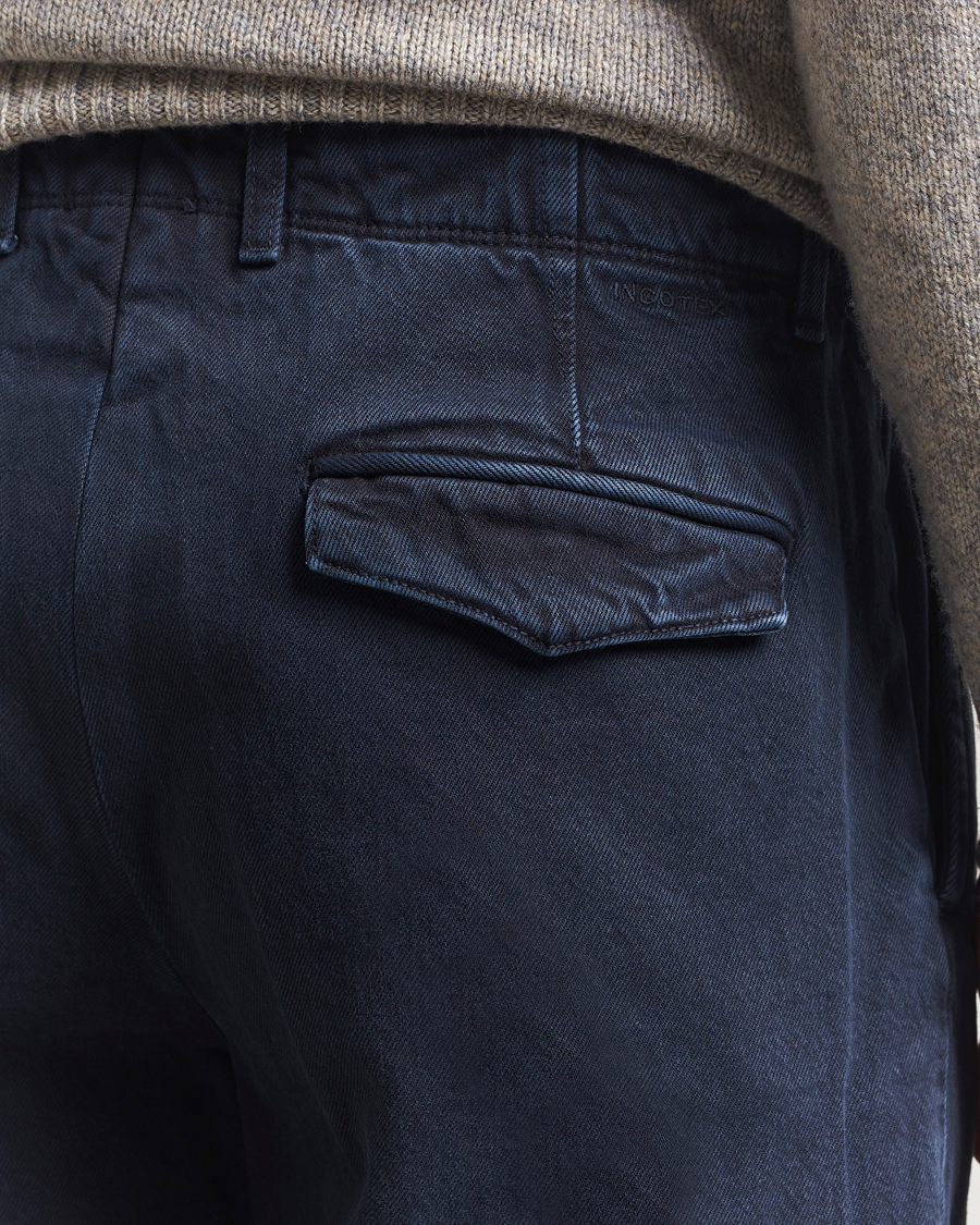 Homme | Pantalons | Incotex | Regular Fit Bull Denim Slacks Navy