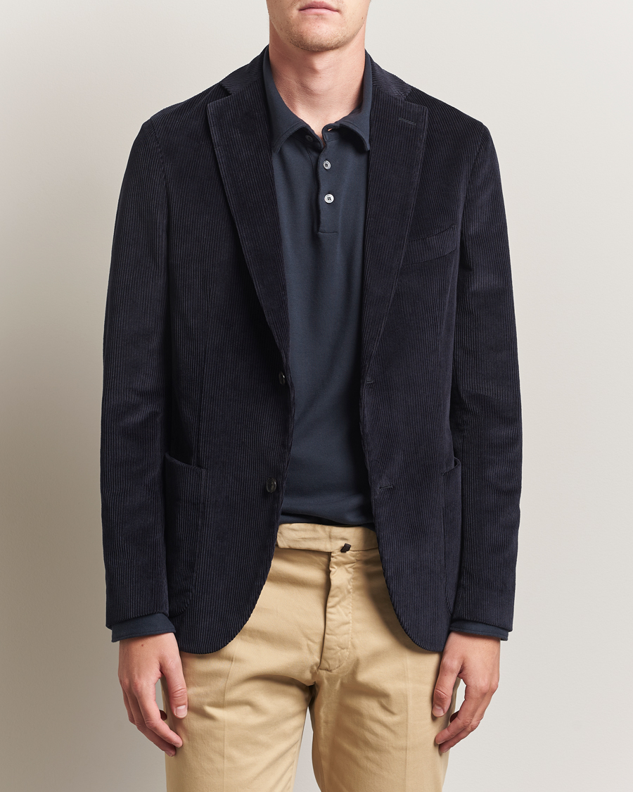 Heren | Blazers | Incotex | Corduroy Blazer Navy