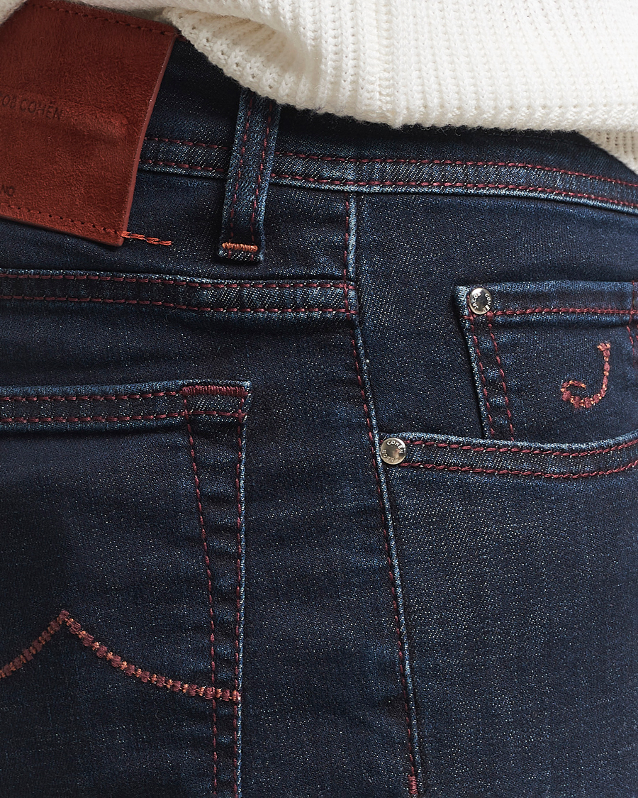 Homme | Jeans | Jacob Cohën | Bard Slim Fit Stretch Jeans Dark Blue