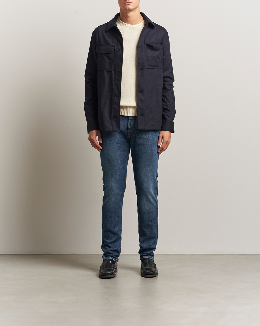 Homme | Jeans | Jacob Cohën | Bard Slim Fit Stretch Jeans Blue