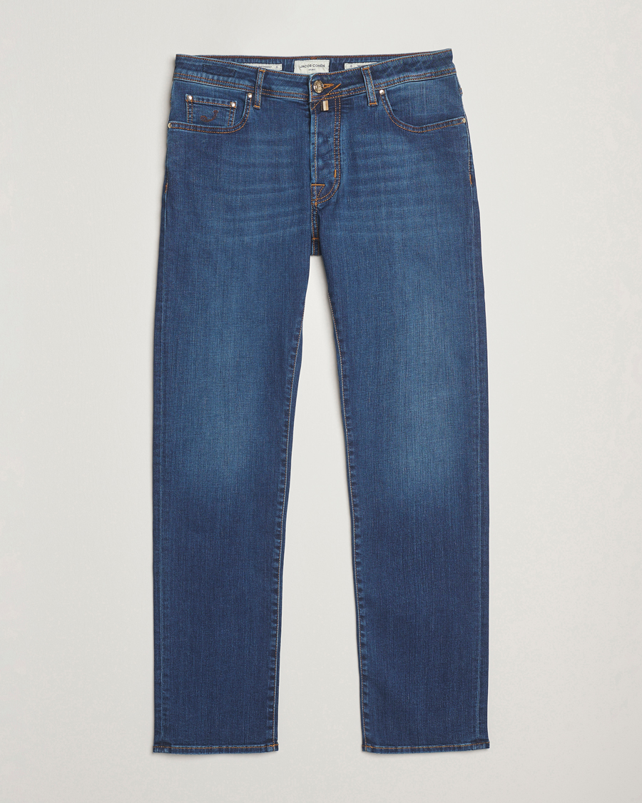 Homme | Jeans | Jacob Cohën | Bard Slim Fit Stretch Jeans Mid Blue