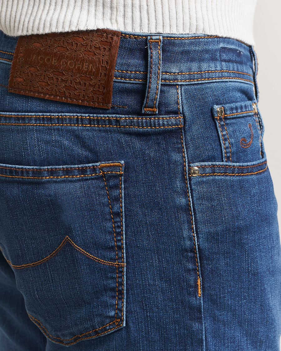 Homme | Jeans | Jacob Cohën | Bard Slim Fit Stretch Jeans Mid Blue