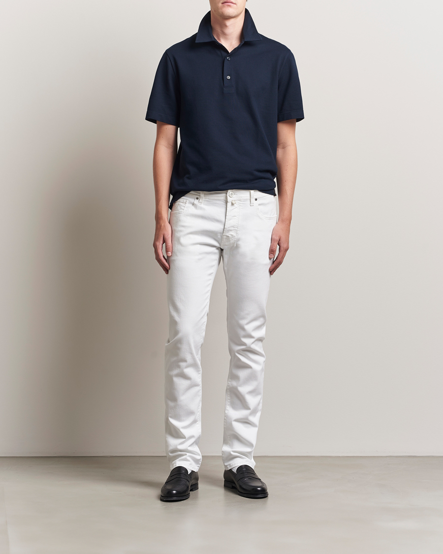 Homme | Jeans | Jacob Cohën | Bard Slim Fit Stretch Jeans White