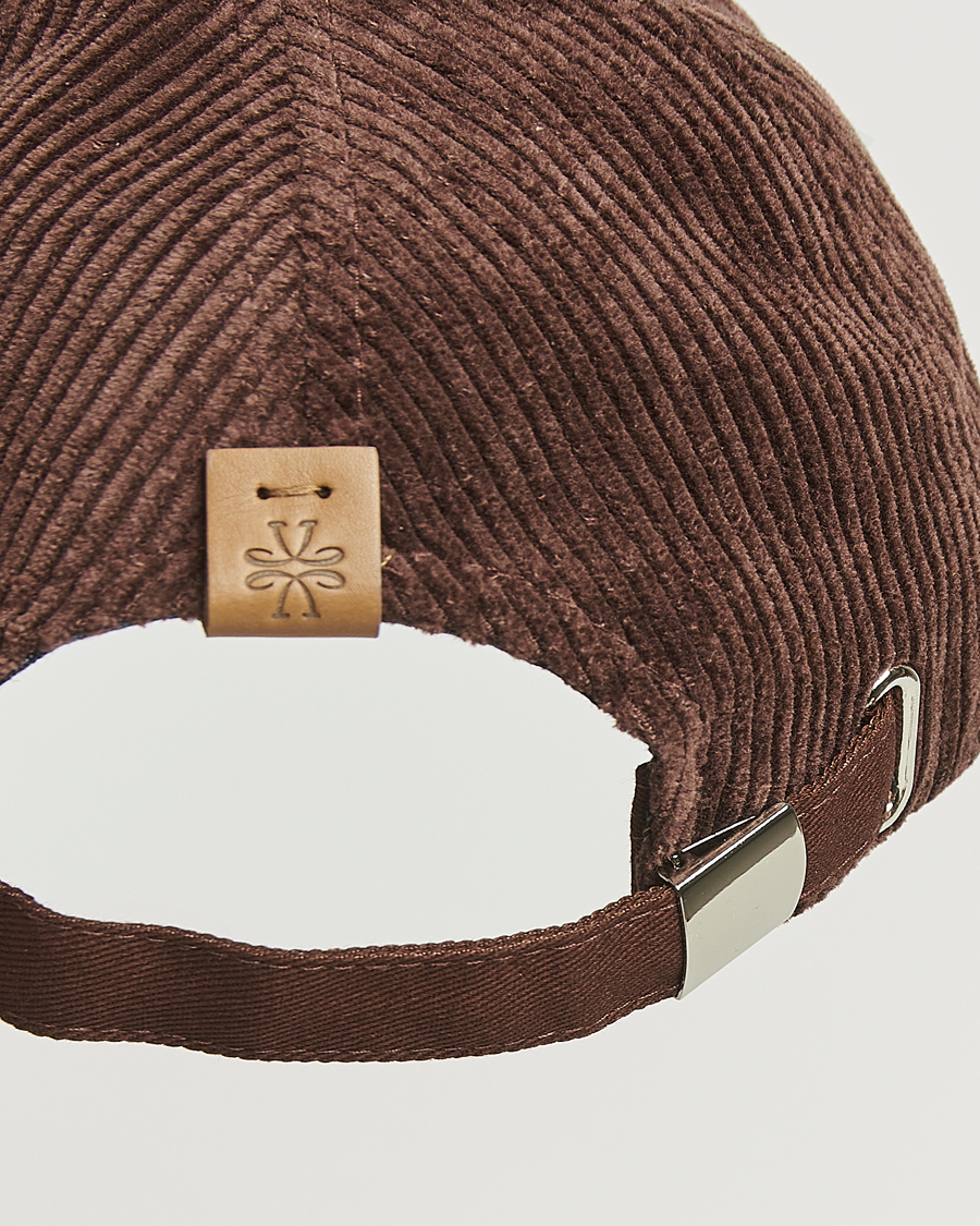 Homme | Bobs Et Casquettes | Jacob Cohën | Corduroy Logo Cap Brown
