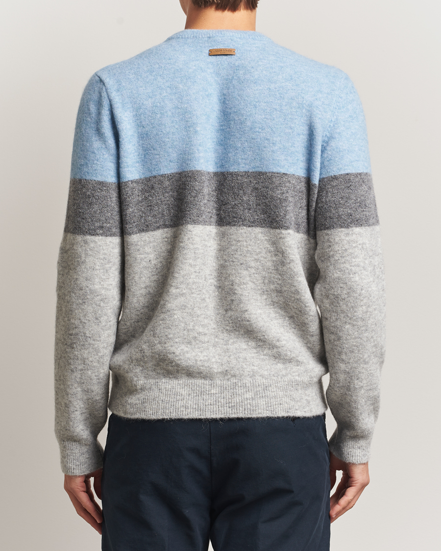 Homme | Pulls Et Tricots | Jacob Cohën | Embroidery Knitted Milano-Cortina Crew Neck Grey/Blue