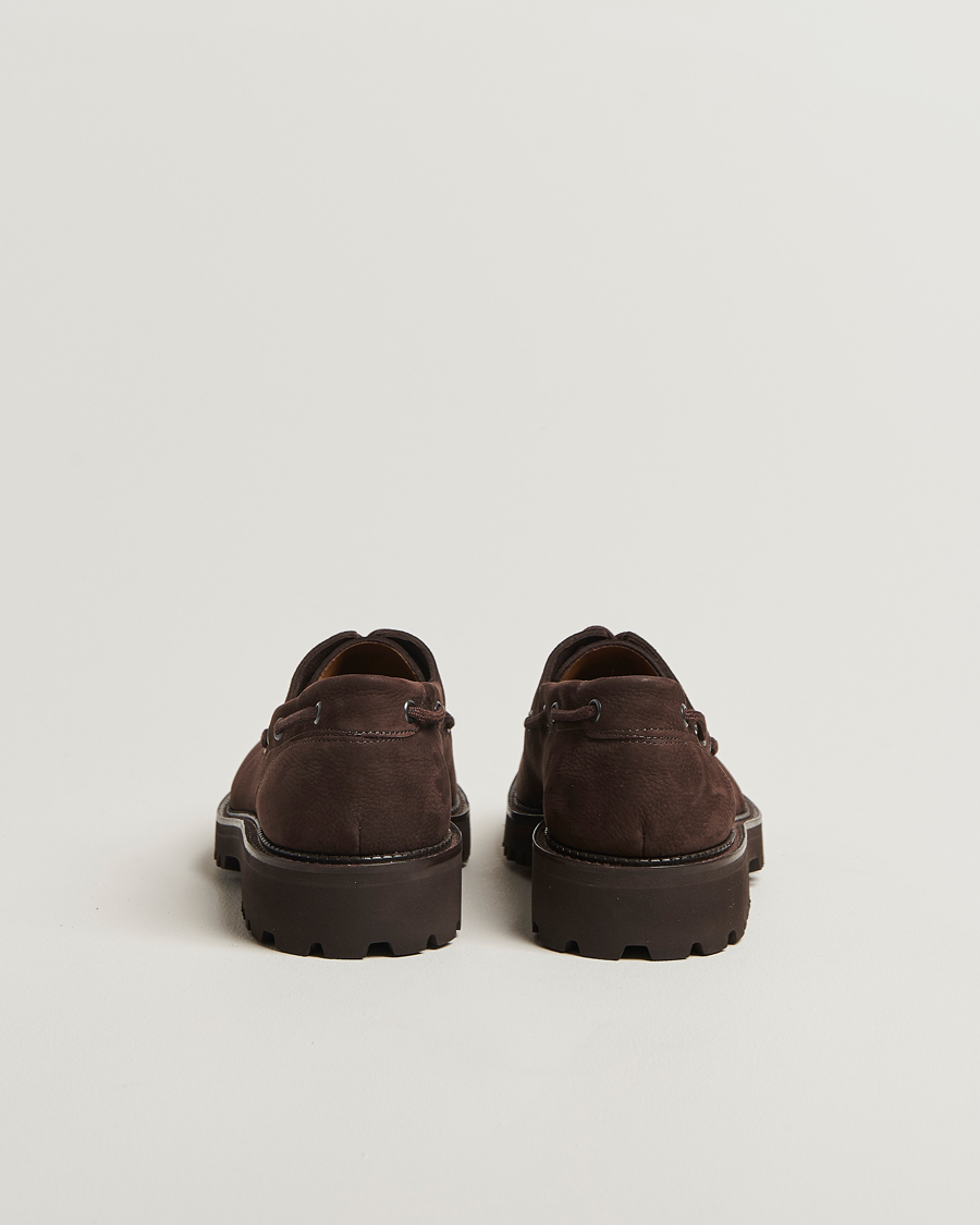 Heren | Derby schoenen | John Lobb | Tide Moc Toe Derby Dark Brown Nubuck