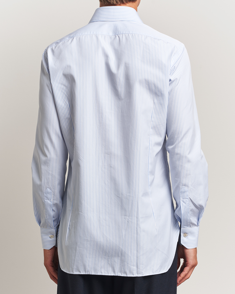 Heren | Overhemden | Kiton | Cotton Dress Shirt Light Blue Stripe