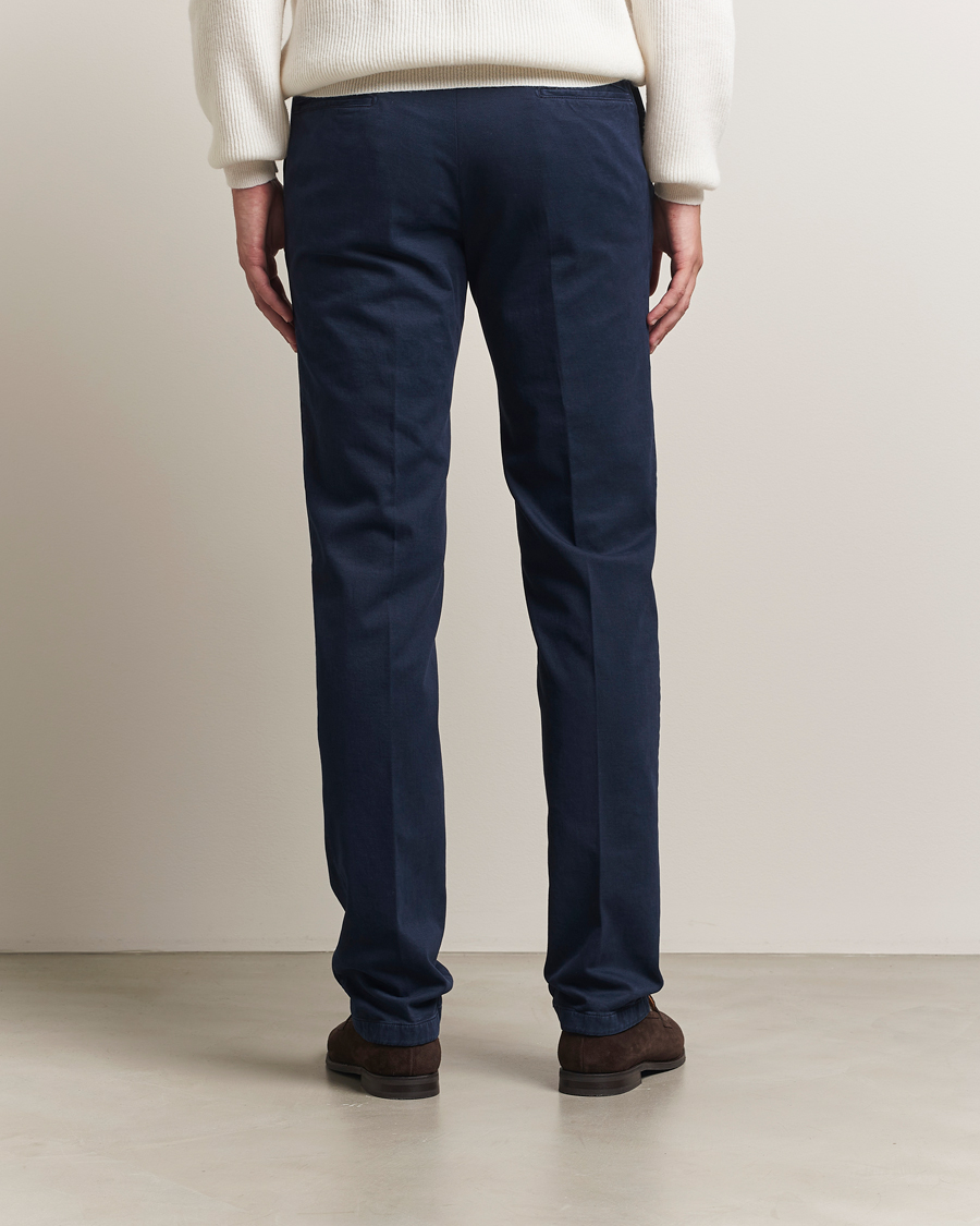 Heren | Broeken | Kiton | Cotton/Cashmere Trousers Navy