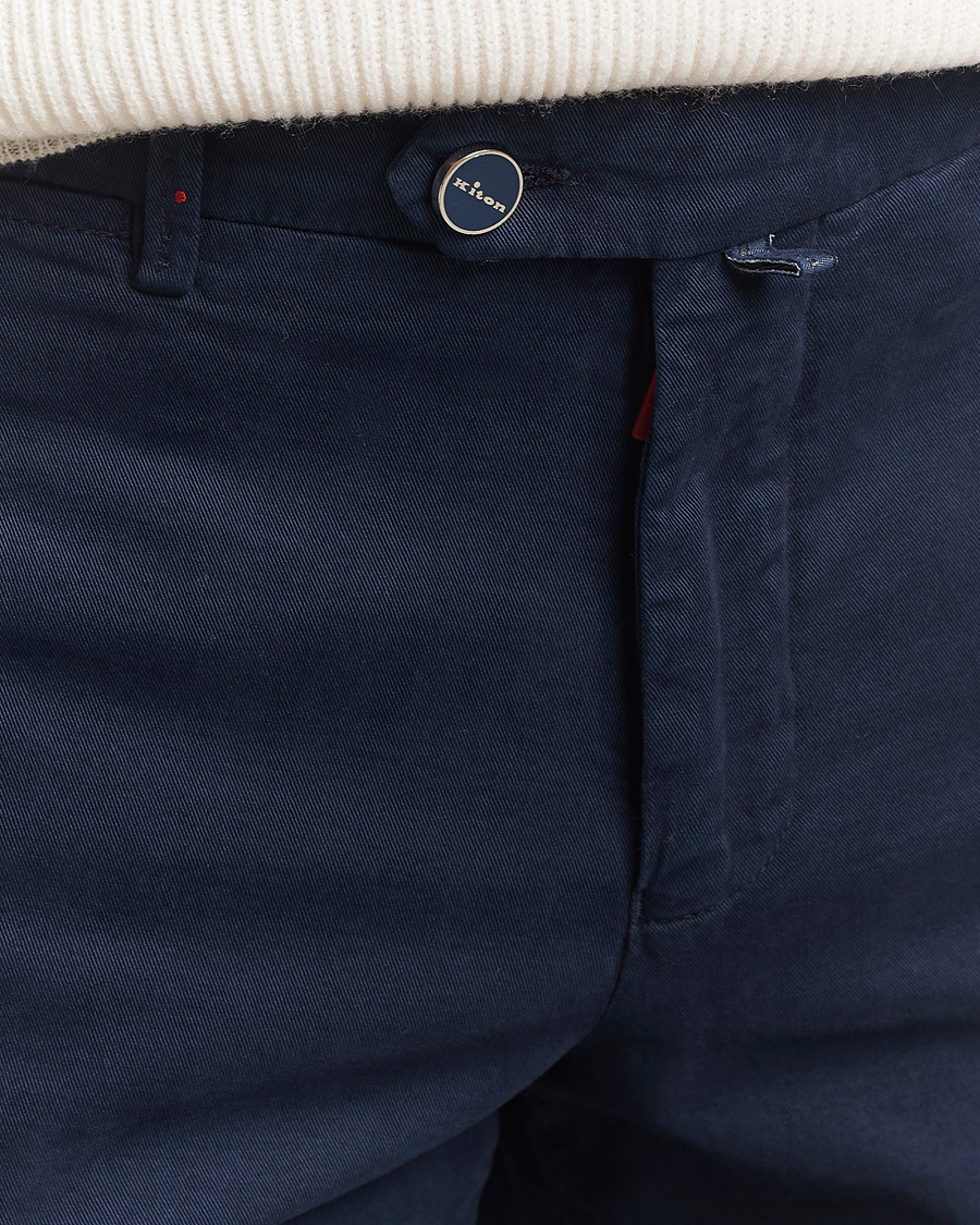 Heren | Broeken | Kiton | Cotton/Cashmere Trousers Navy