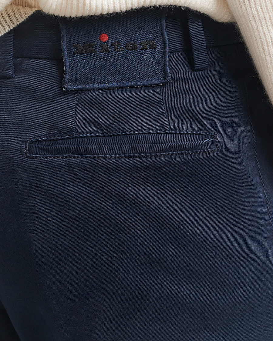 Heren | Broeken | Kiton | Cotton/Cashmere Trousers Navy