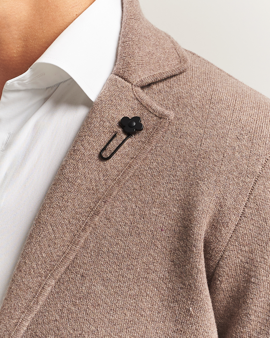 Heren | Blazers | Lardini | Knitted Wool Blazer Brown
