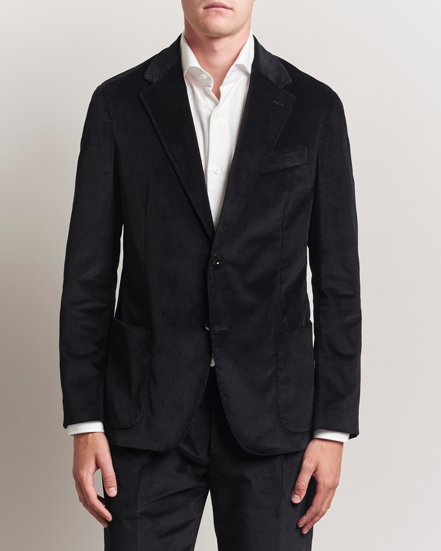 Heren | Blazers | Lardini | Cotton Corduroy Blazer Black