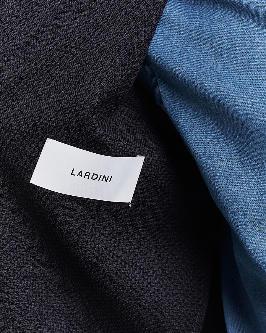 Homme | Blazers | Lardini | Double Breasted Twisted Wool Blazer Navy