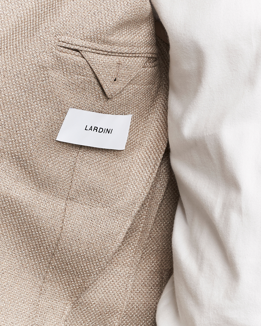 Homme | Blazers | Lardini | Double Breasted Wool/Silk/Cashmere Blazer Beige