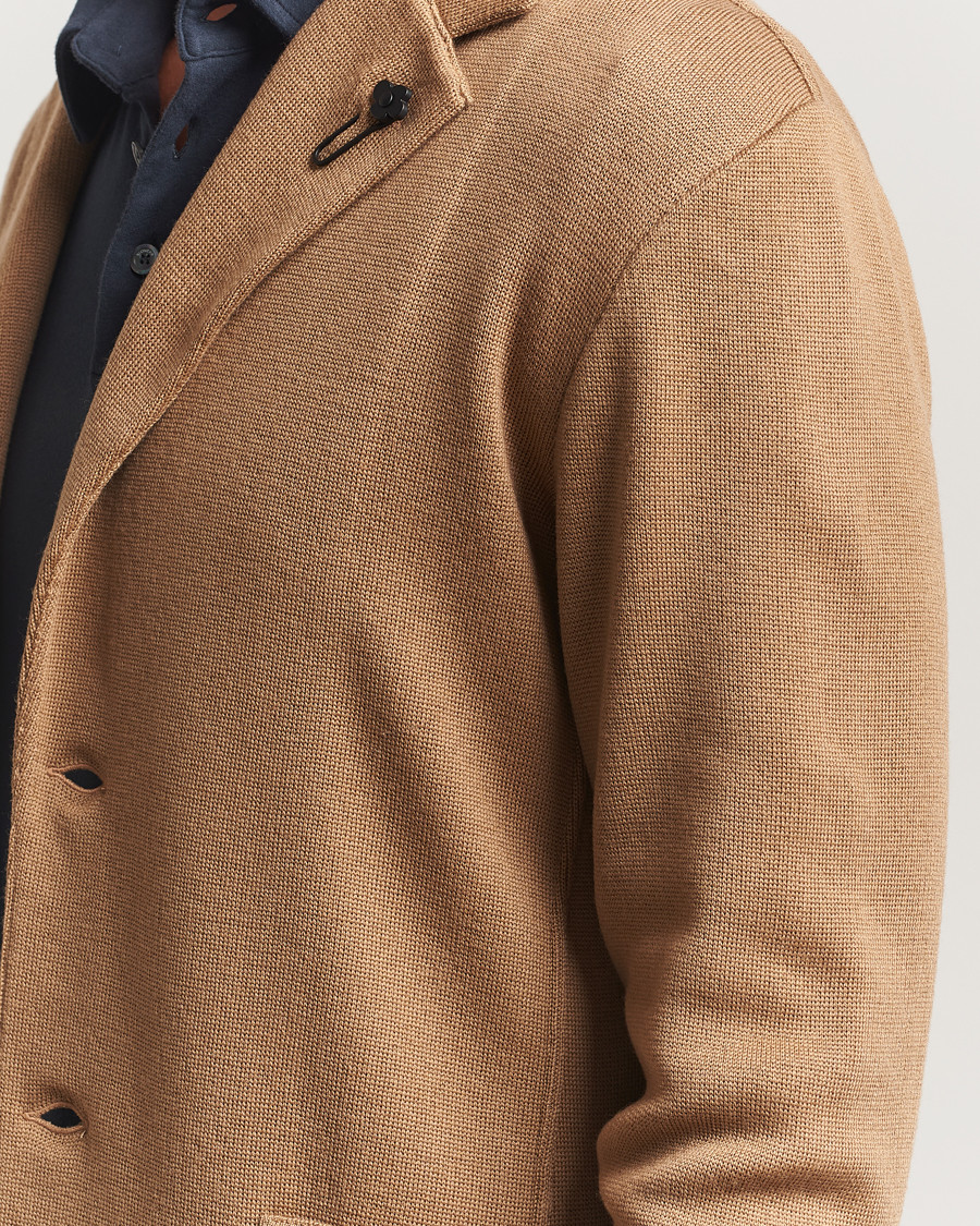 Heren | Blazers | Lardini | Knitted Wool Blazer Beige
