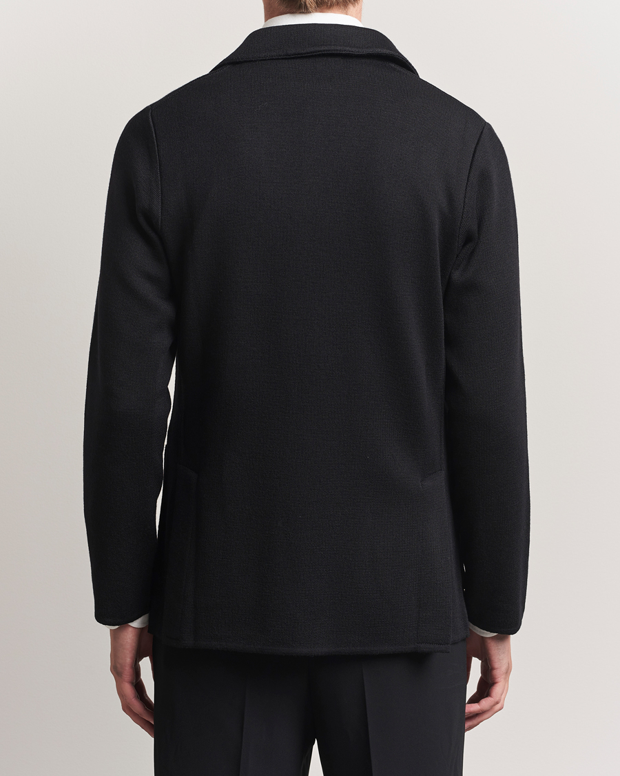 Homme | Blazers | Lardini | Knitted Wool Blazer Black