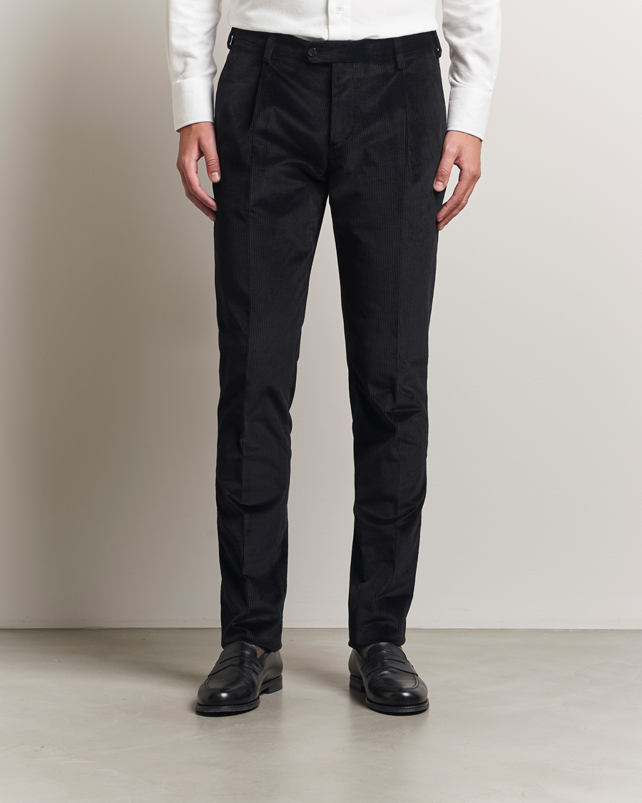 Homme | Pantalons | Lardini | Cotton Corduroy Trousers Black