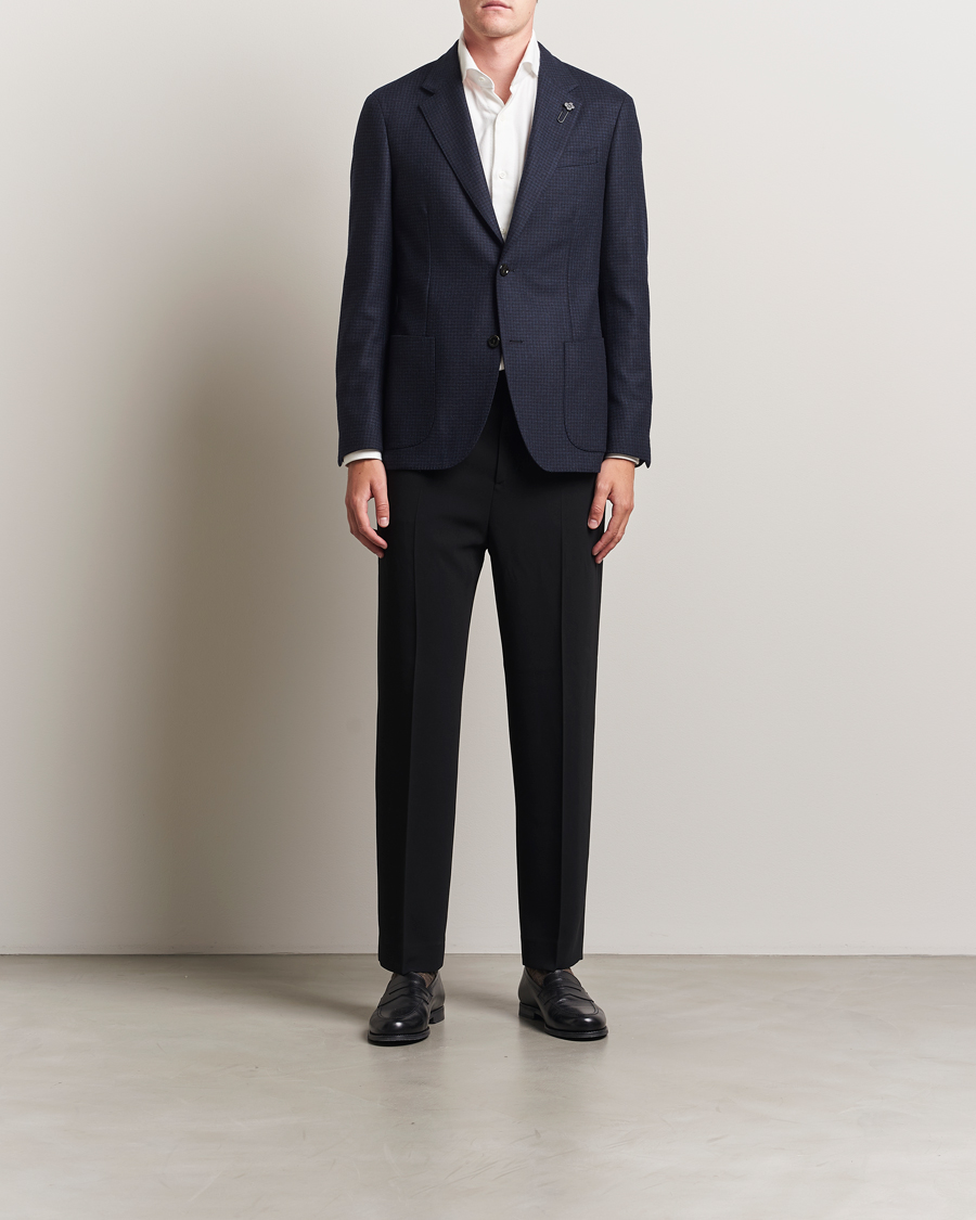 Heren | Blazers | Lardini | Checked Wool Blazer Navy