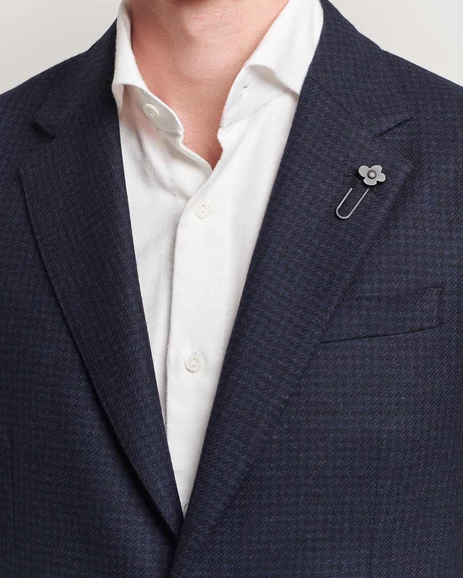 Heren | Blazers | Lardini | Checked Wool Blazer Navy