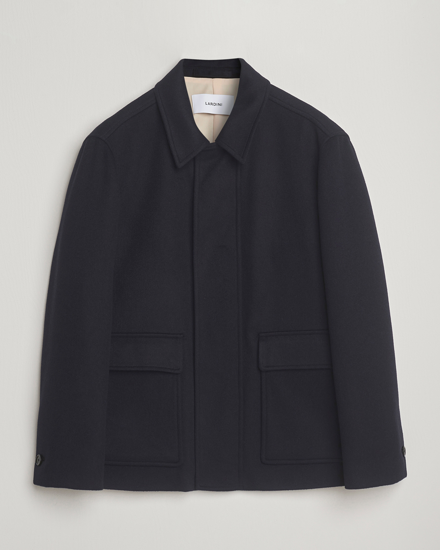 Homme | Manteaux Et Vestes | Lardini | Loro Piana Wool Shirt Jacket Navy