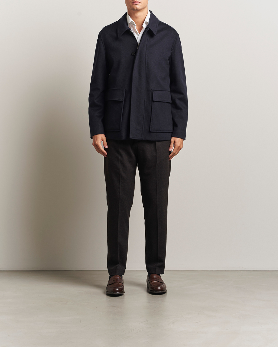 Homme | Manteaux Et Vestes | Lardini | Loro Piana Wool Shirt Jacket Navy