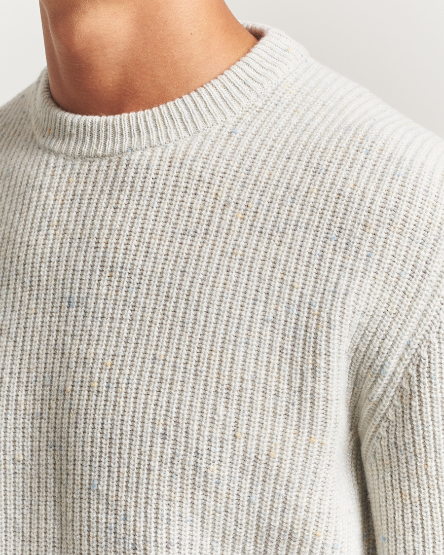 Heren | Truien | Lardini | Knitted Wool Crew Neck White