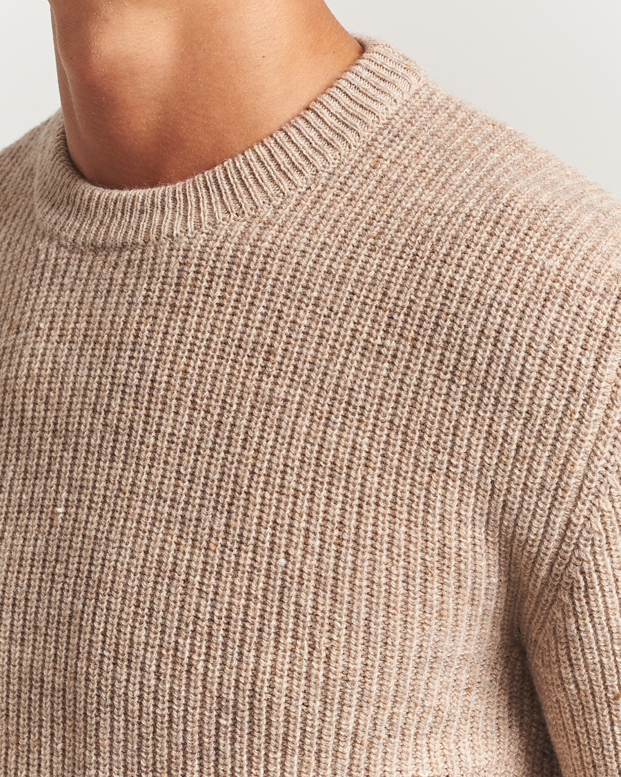 Homme | Pulls Et Tricots | Lardini | Knitted Wool Crew Neck Light Brown