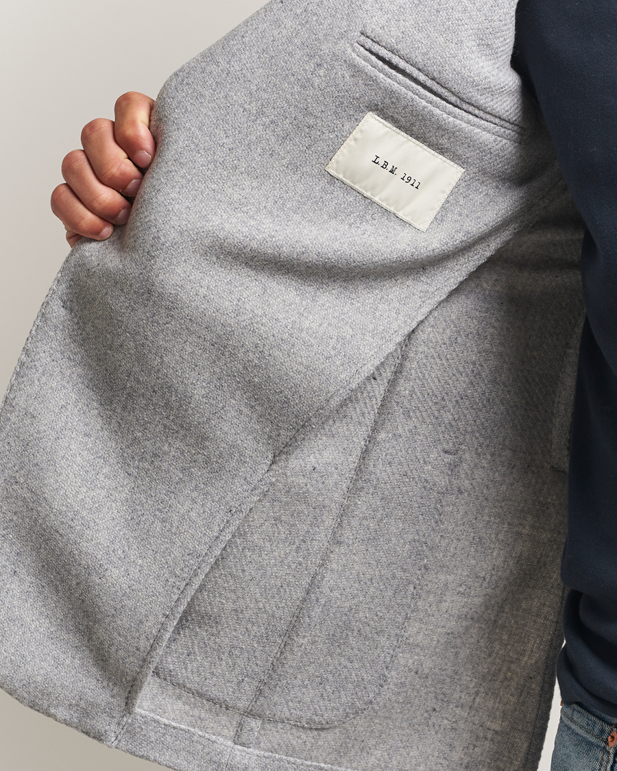 Heren | Blazers | L.B.M. 1911 | Jack Fly Knitted Wool Blazer Light Grey