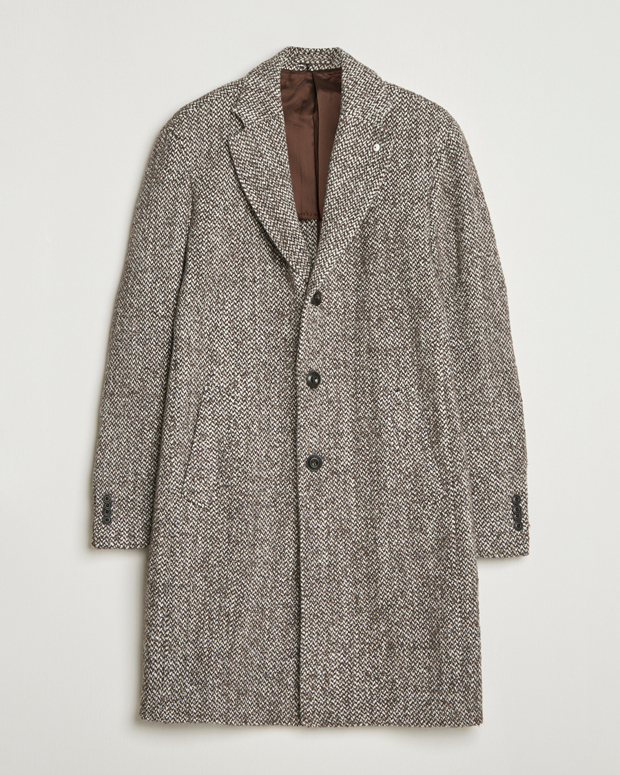 Homme | Manteaux Et Vestes | L.B.M. 1911 | Structure Wool Coat Brown