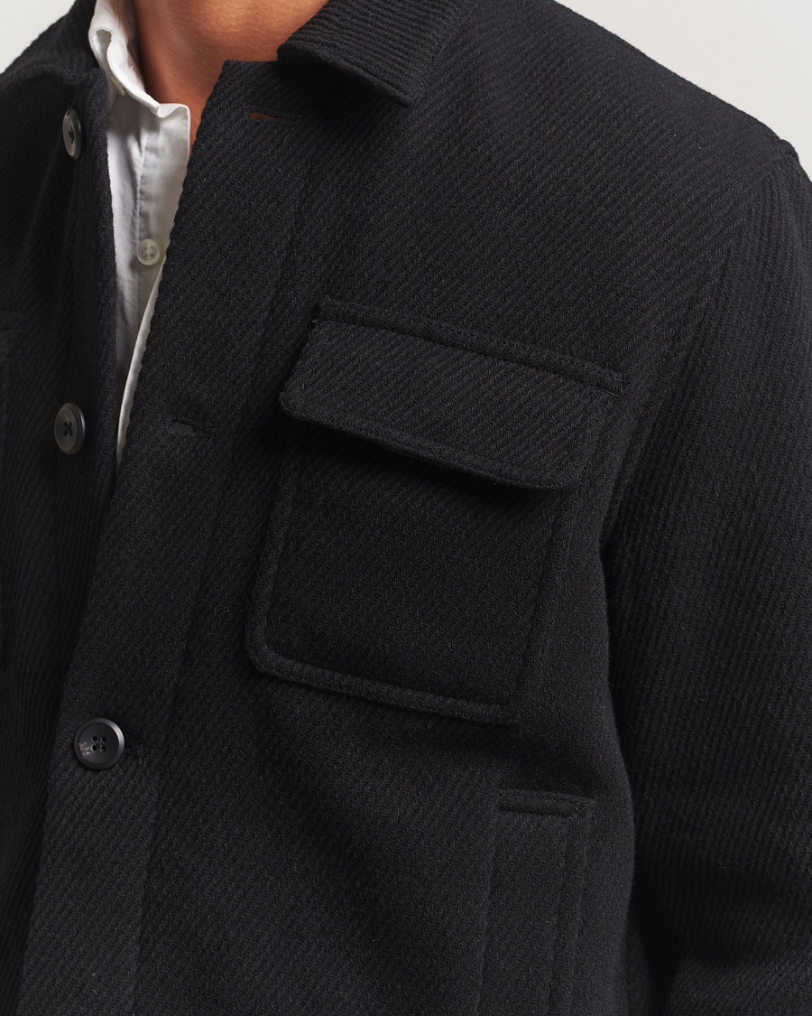 Homme | Manteaux Et Vestes | LES DEUX | Nash Twill Wool Jacket Black